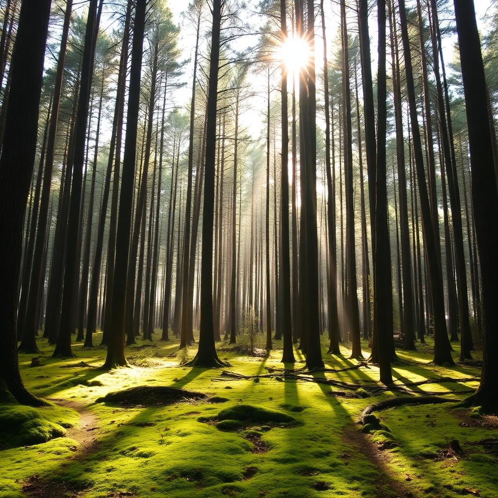 Symbolic imagery representing Forest Bathing (Shinrin-yoku).